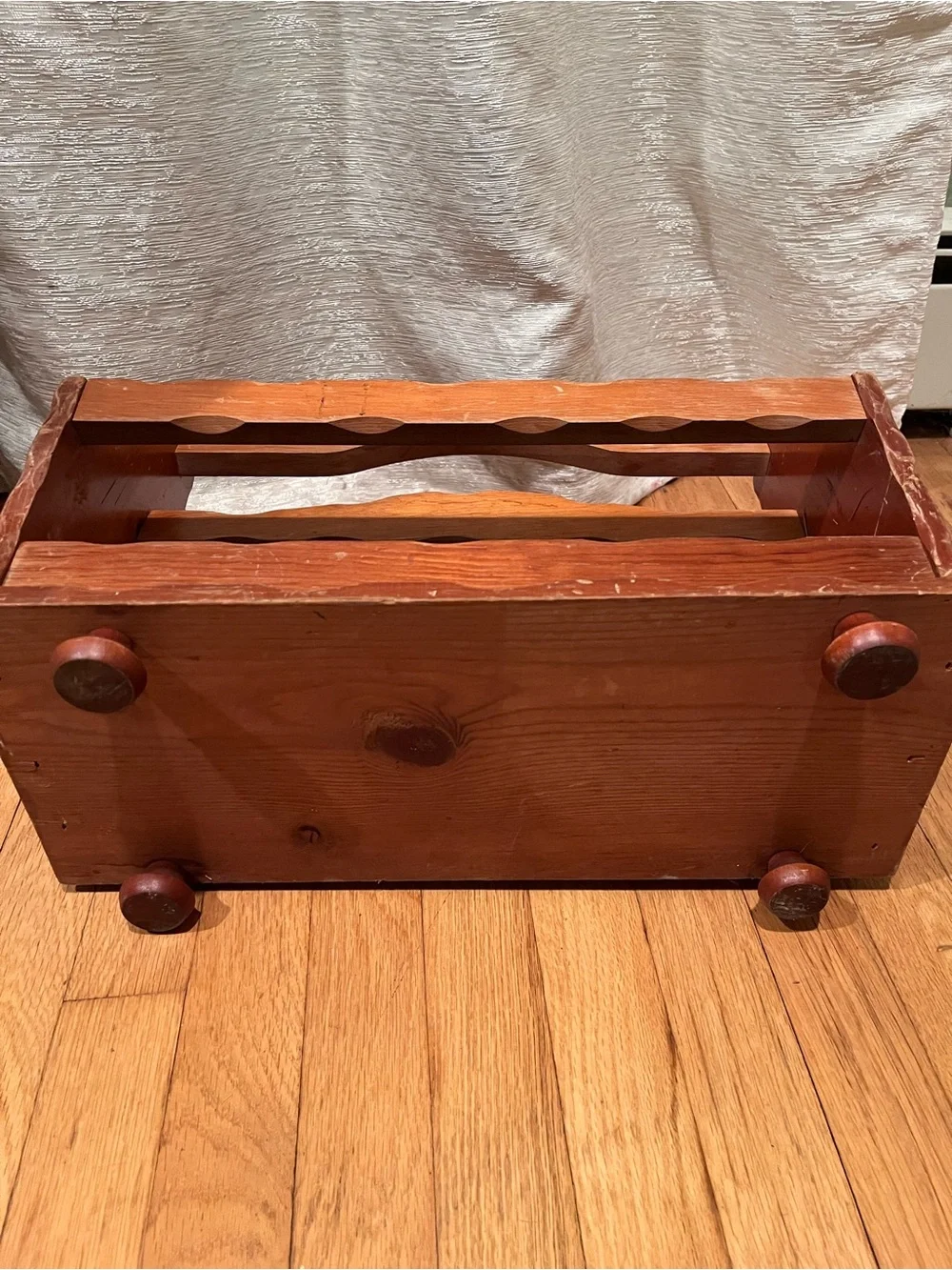 Vintage Wooden Magazine Record Holder Rack Decor MCM retro